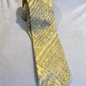 Elegant Yellow Print Men's Tie stock market crush of 29